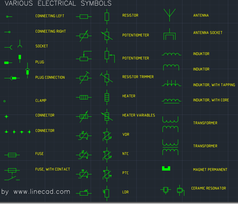 residential electrical symbols cad