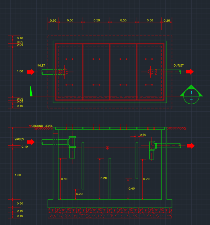 Grease Trap Pit – Free CAD Block And AutoCAD Drawing