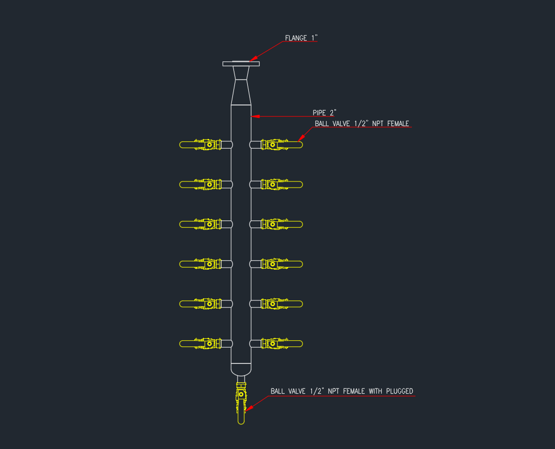 Air Manifold Valve CAD Block | DWG Drawing Download