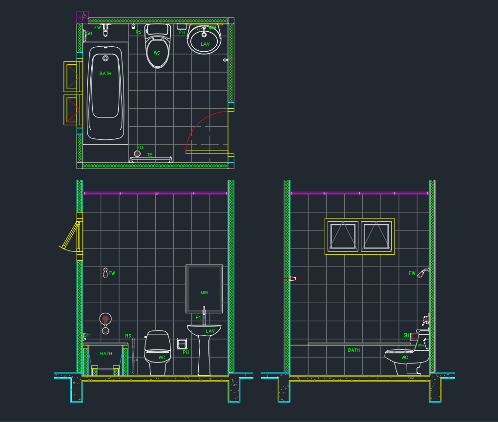 Bathroom CAD Blocks | Free DWG Fixtures & Layouts