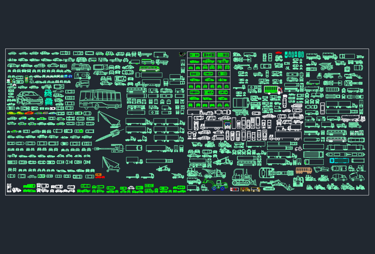 Car Vehicles and Lorries CAD Blocks | Free DWG Download