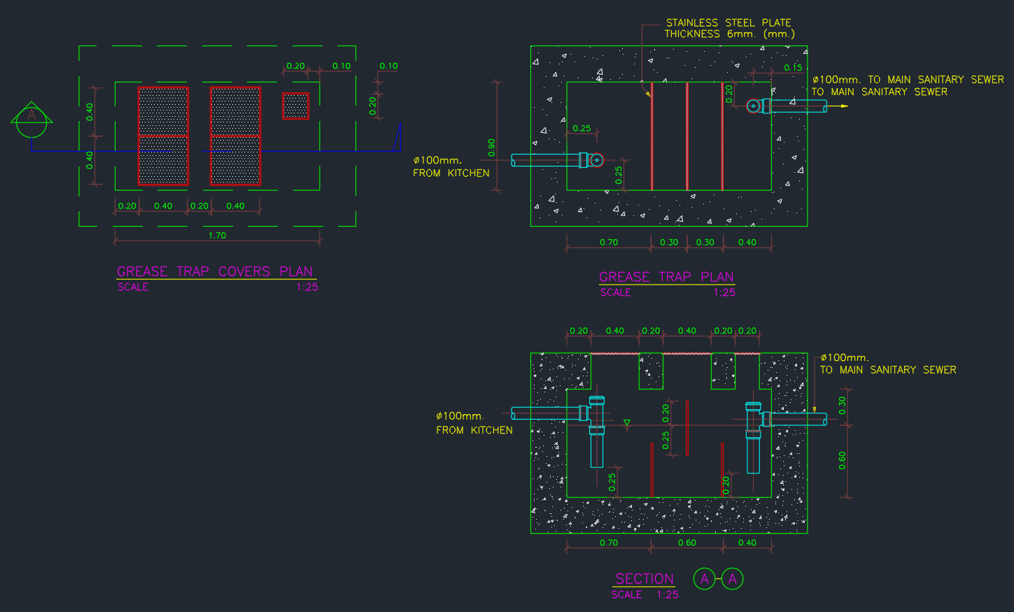 Grease Trap CAD Details | DWG Drawing Download
