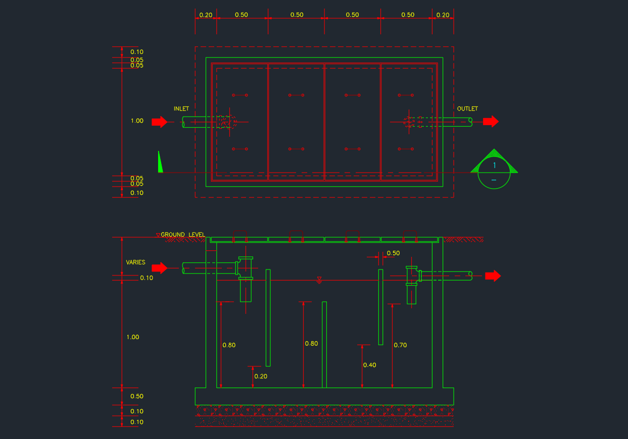 Grease Trap Pit CAD Detail | DWG Drawing Download
