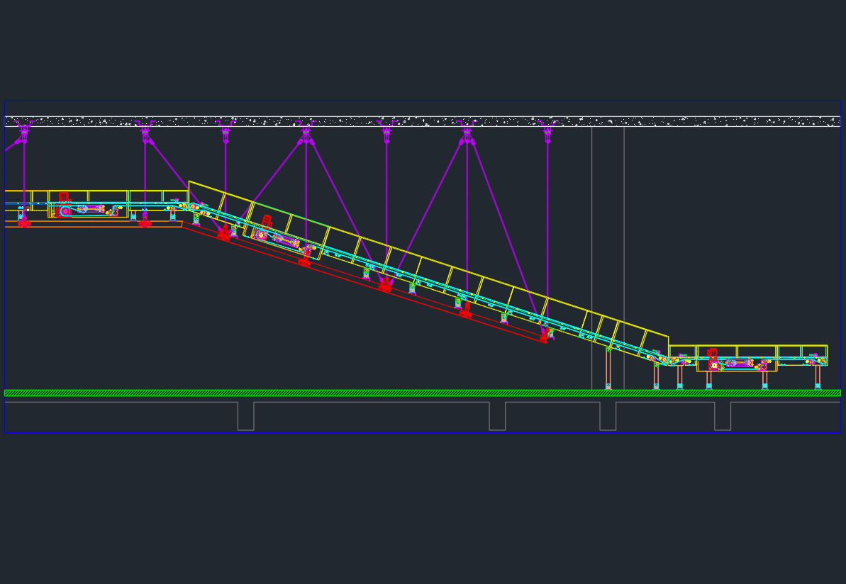 Hanging Conveyor Belt CAD Blocks | Free DWG Download