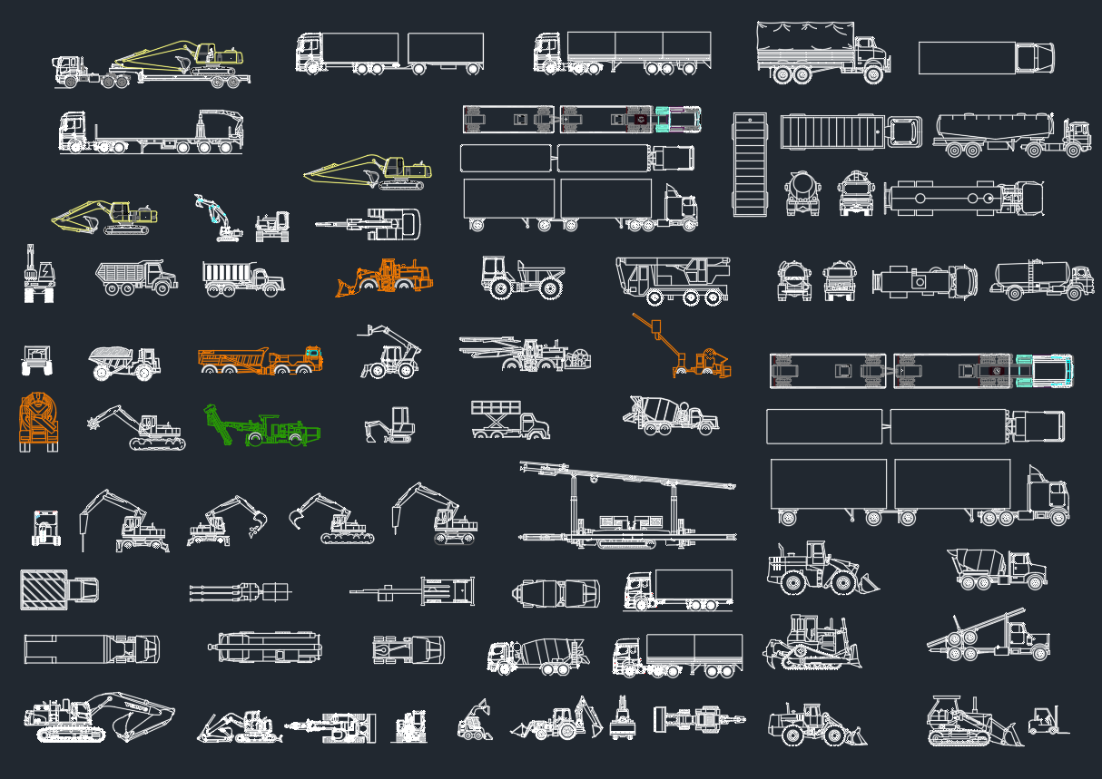 Heavy Equipment CAD Blocks | DWG Construction Download