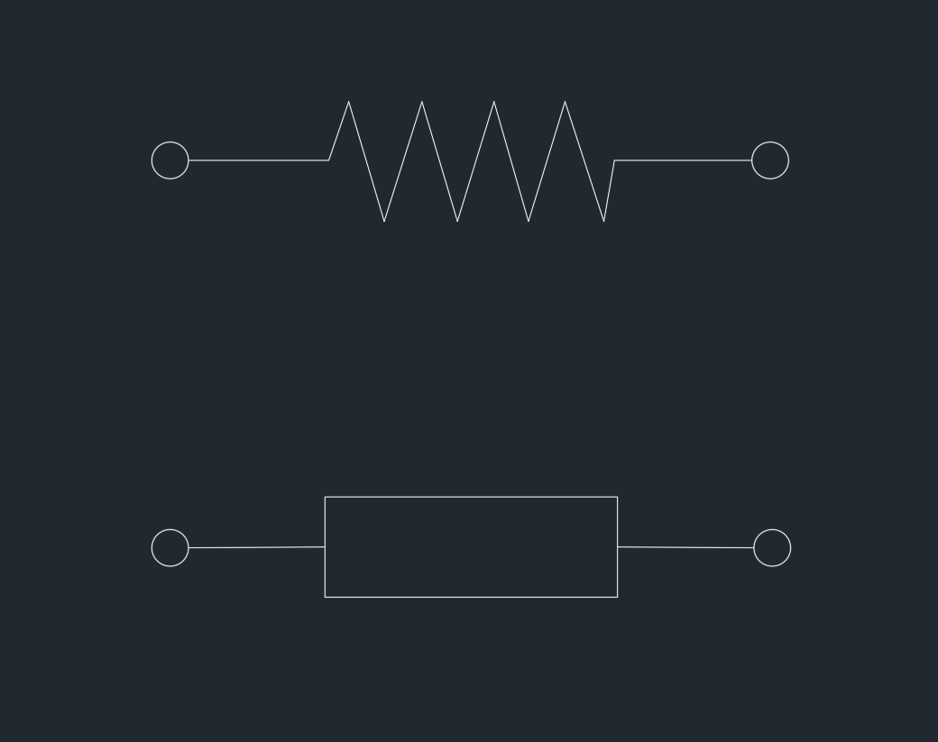 Resistors Symbol CAD Blocks | DWG Electrical Schematic Set