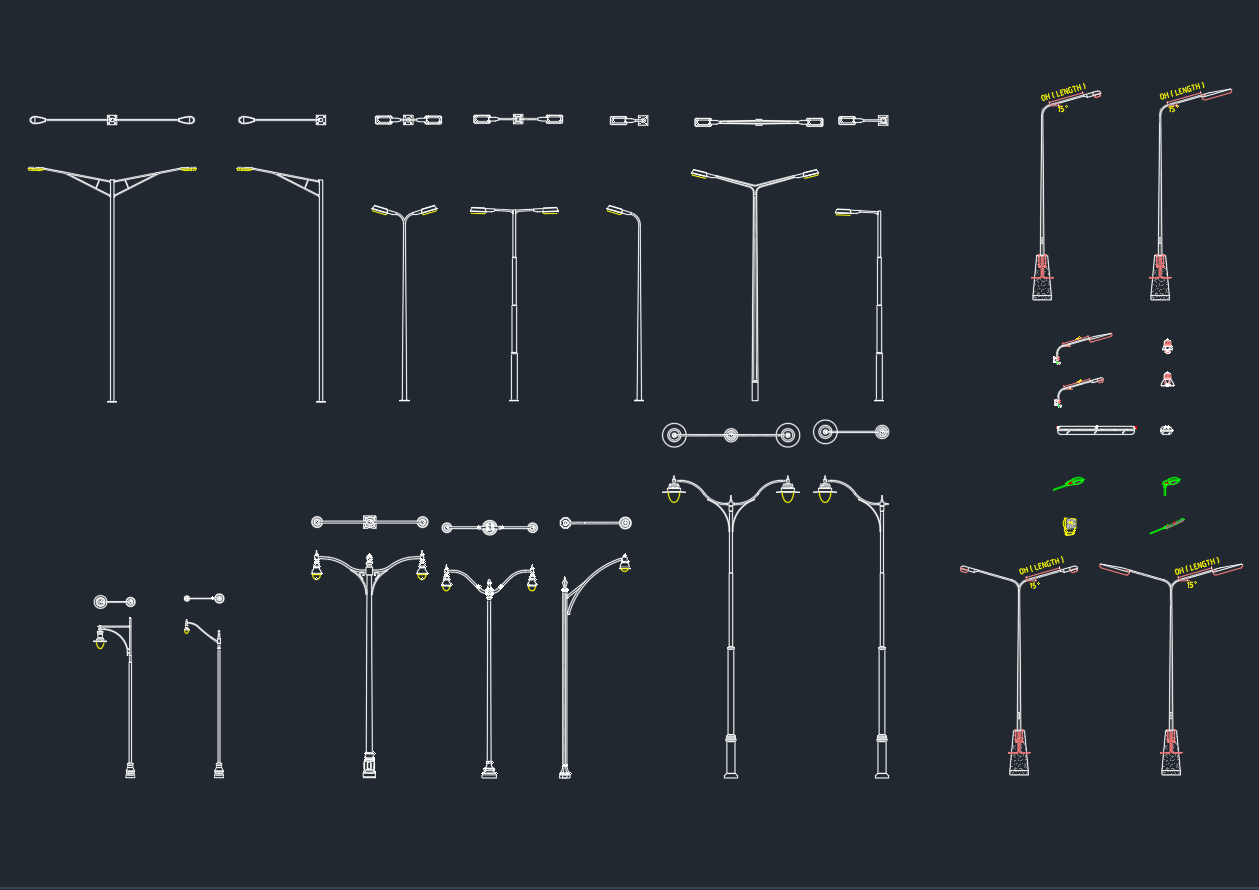 Street Lights CAD Blocks | Free DWG for Urban Design