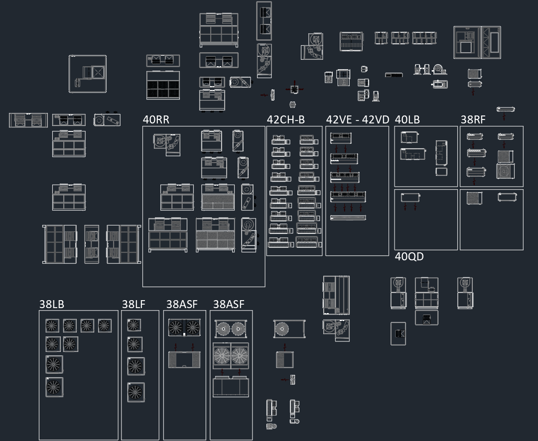 Fan Coil Carrier CAD Block | HVAC DWG Download