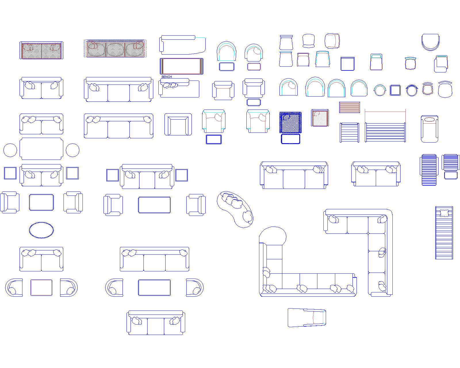 Chair and Armchair CAD Blocks | DWG Furniture Download