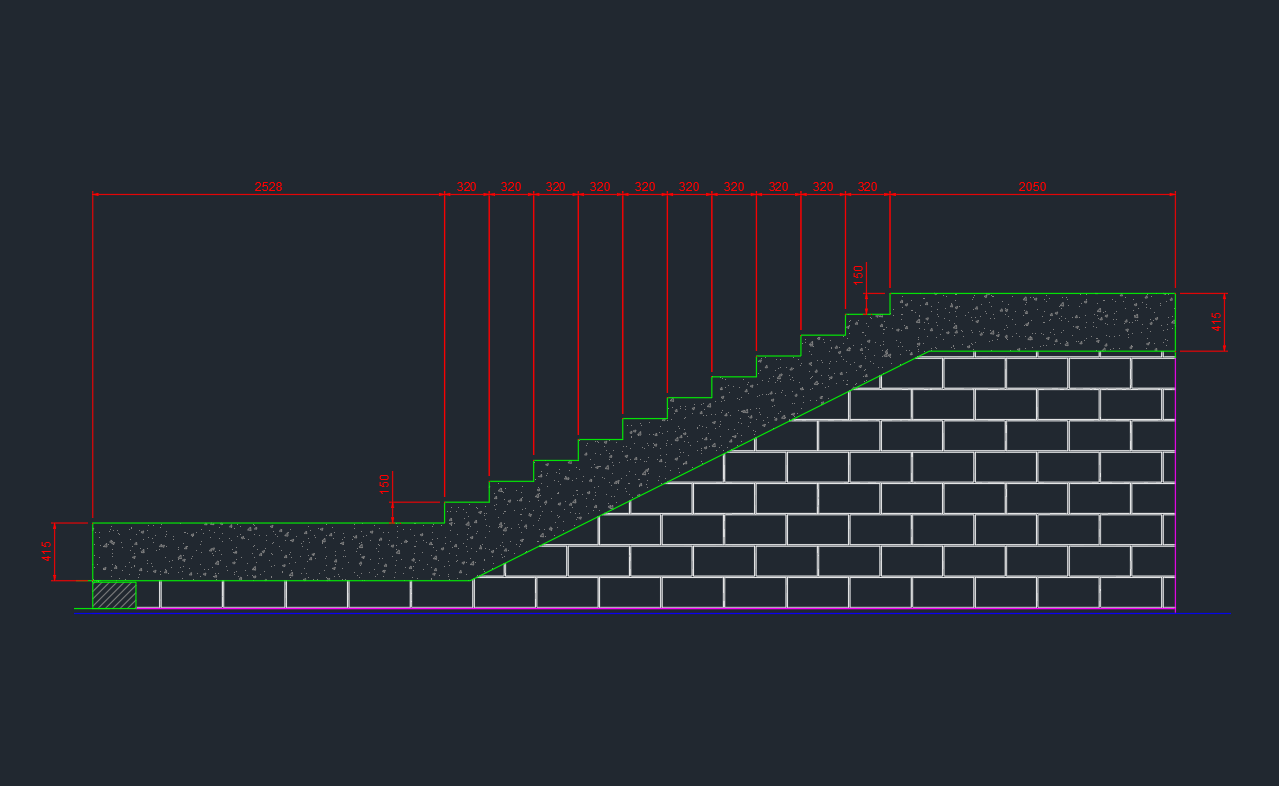 Concrete Steps Drawing | AutoCAD DWG Stair Details