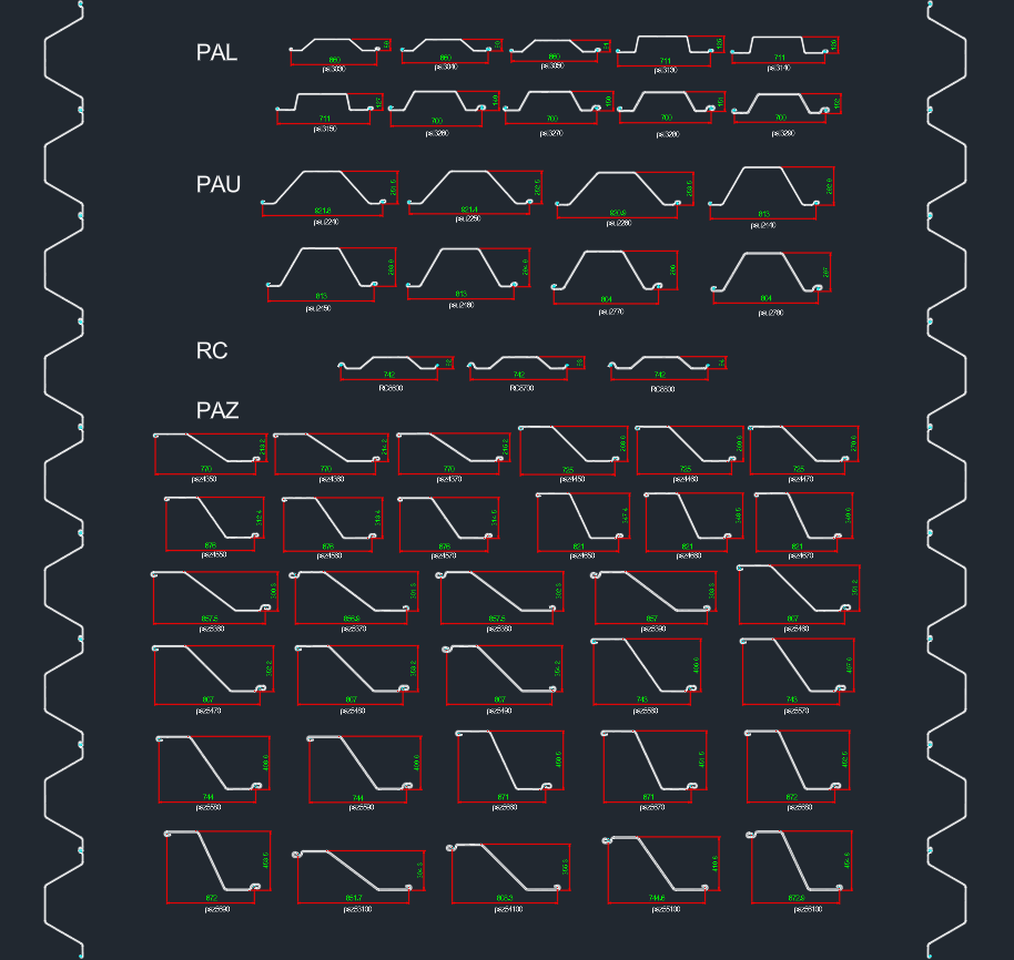 Cold-Formed Sheet Piles CAD Blocks – Free DWG Download