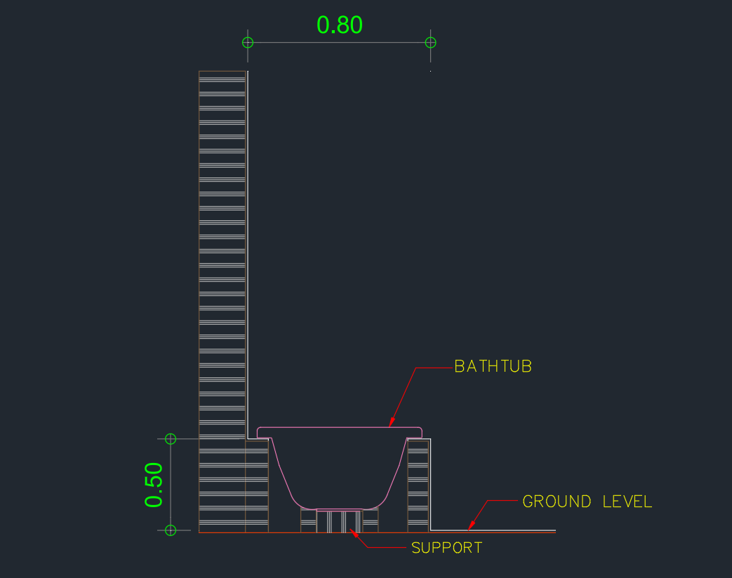 Bathtub CAD Block Download AutoCAD Drawing for Installation