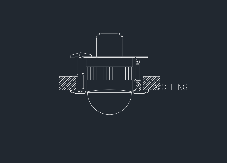 Ceiling Security Camera CAD Block | AutoCAD Drawing