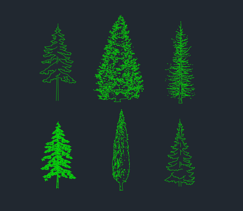 Christmas Tree CAD Blocks – AutoCAD Drawing of Christmas Tree