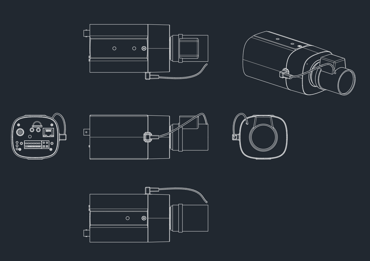 Day Night Box CCTV Camera CAD Block | AutoCAD Drawing