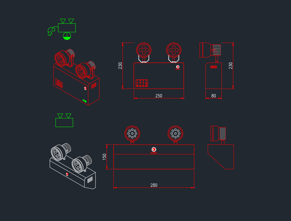 Emergency Light System CAD Block | AutoCAD Drawing Download