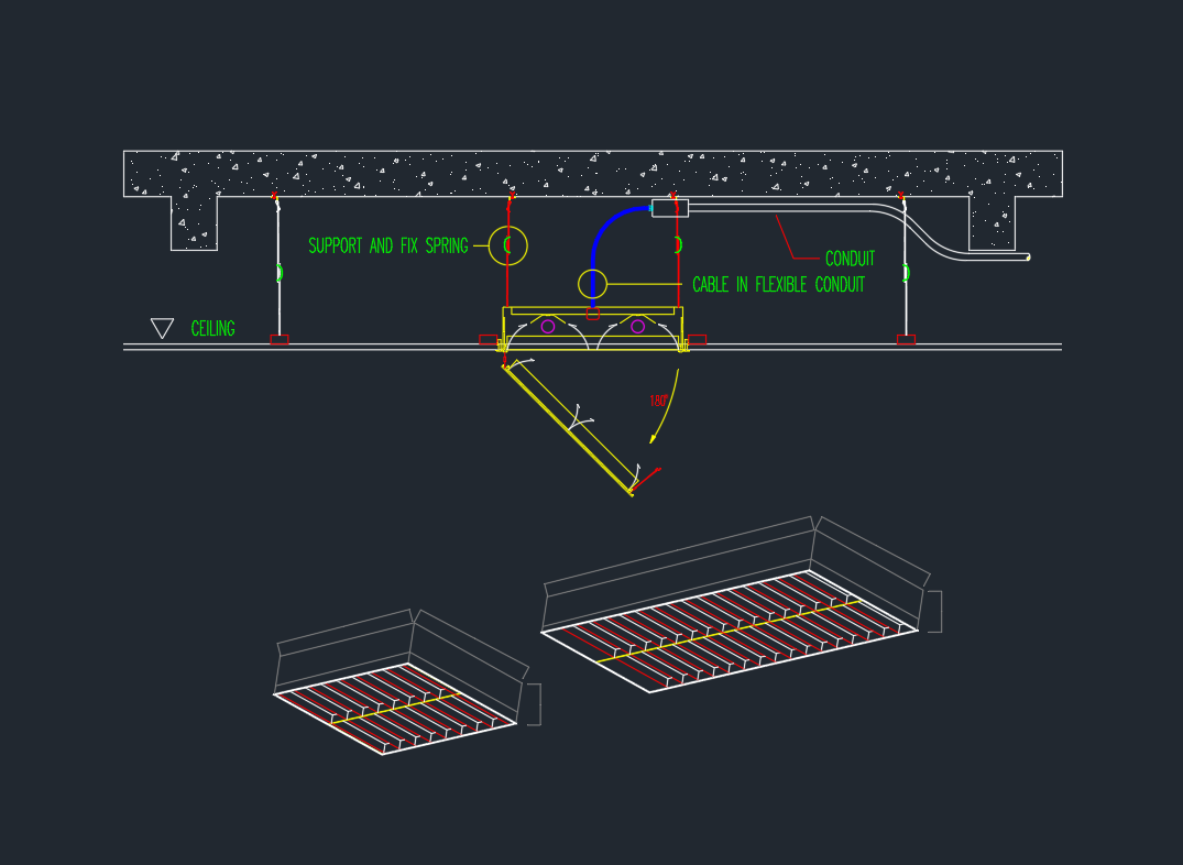 Fluorescent Lighting Louvre CAD Block | AutoCAD Drawing