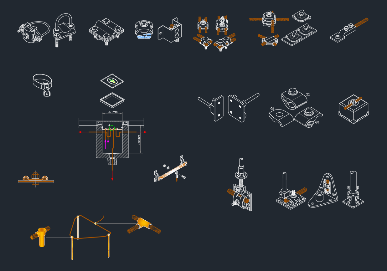 Grounding Equipment CAD Block – Free AutoCAD Drawing Download
