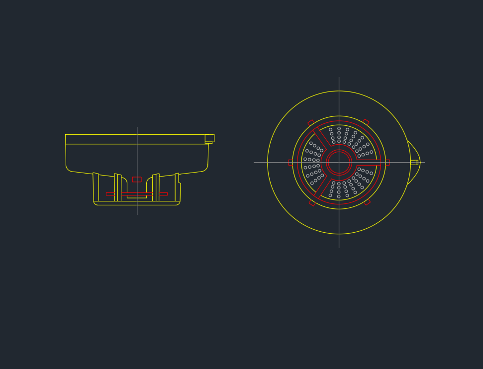 Heat Detector Fixed Temperature CAD Block | AutoCAD Drawing