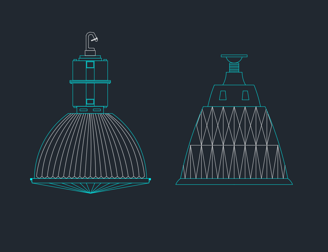 High Bay Mercury Lamp CAD Block | AutoCAD Drawing