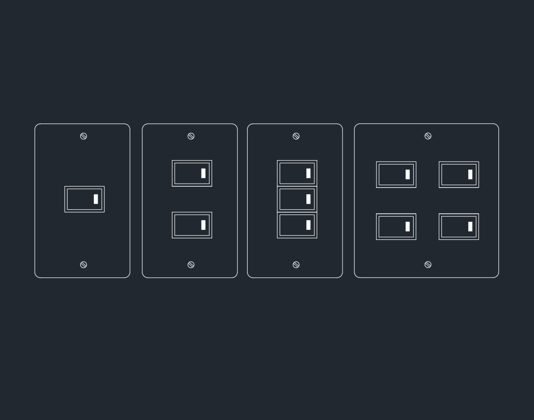 Light Switch CAD Block | AutoCAD Drawing Download