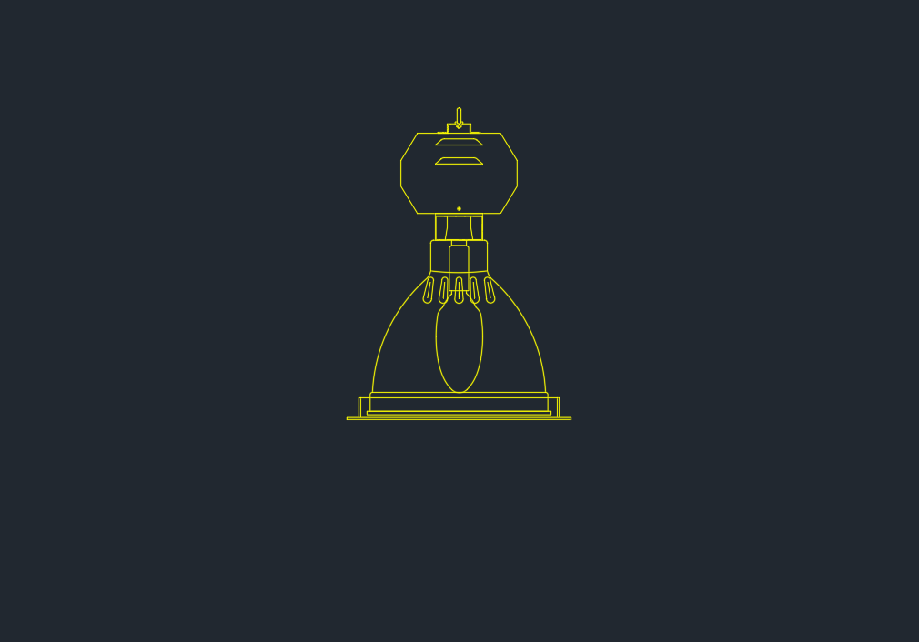 Mercury Light HF 250W Fixture CAD Block | AutoCAD Drawing