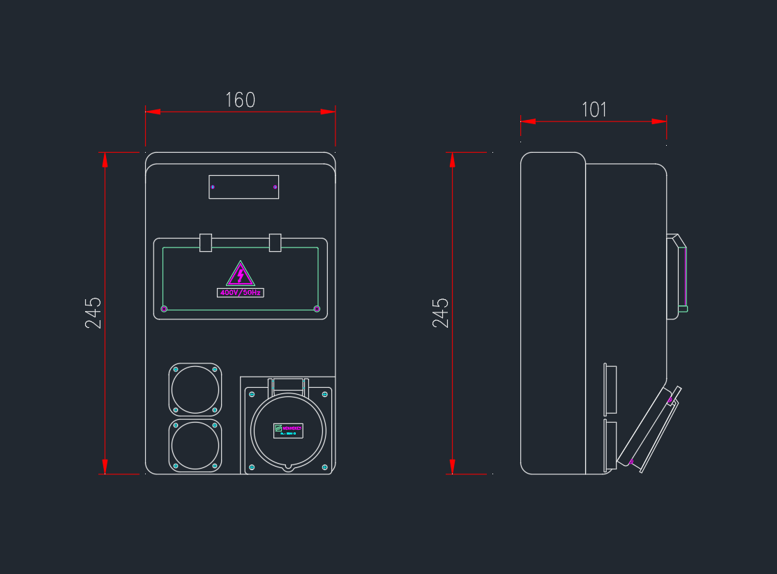 Power Plug CAD Block | AutoCAD Drawing Download