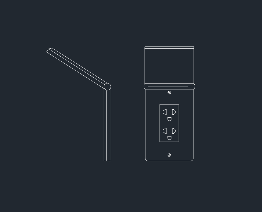 Waterproof Receptacle CAD Block | AutoCAD Drawing Download