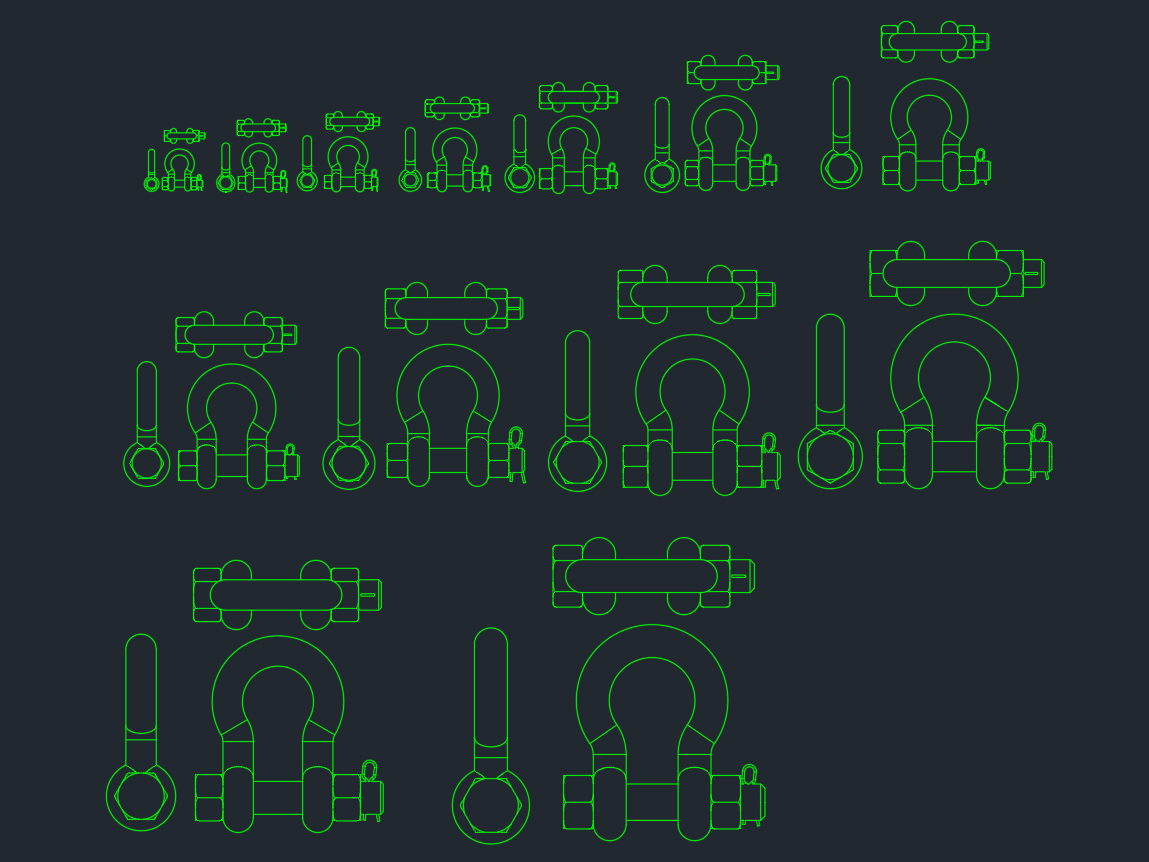 Shackle Omega CAD Block | AutoCAD DWG Download