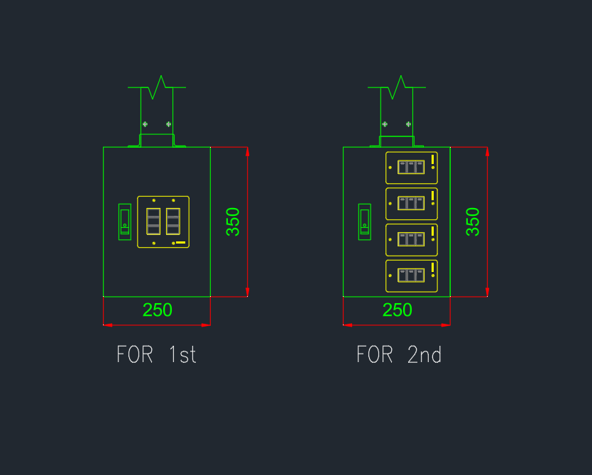 Switch Box CAD Block | AutoCAD Drawing for Electrical Design