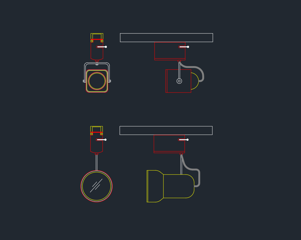 Track Light CAD Block | AutoCAD Drawing Download
