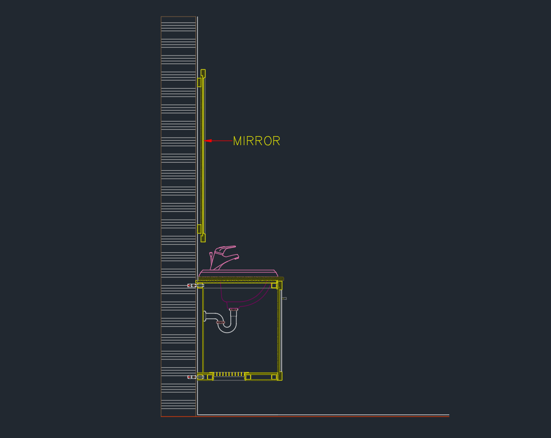 Wall Mounted Basin CAD Blocks | AutoCAD Drawing Download