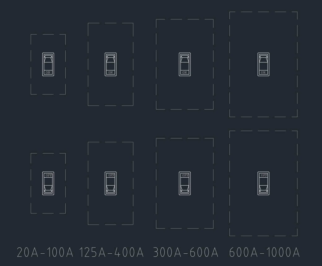 Miniature Circuit Breaker (MCB) CAD blocks | AutoCAD Drawing