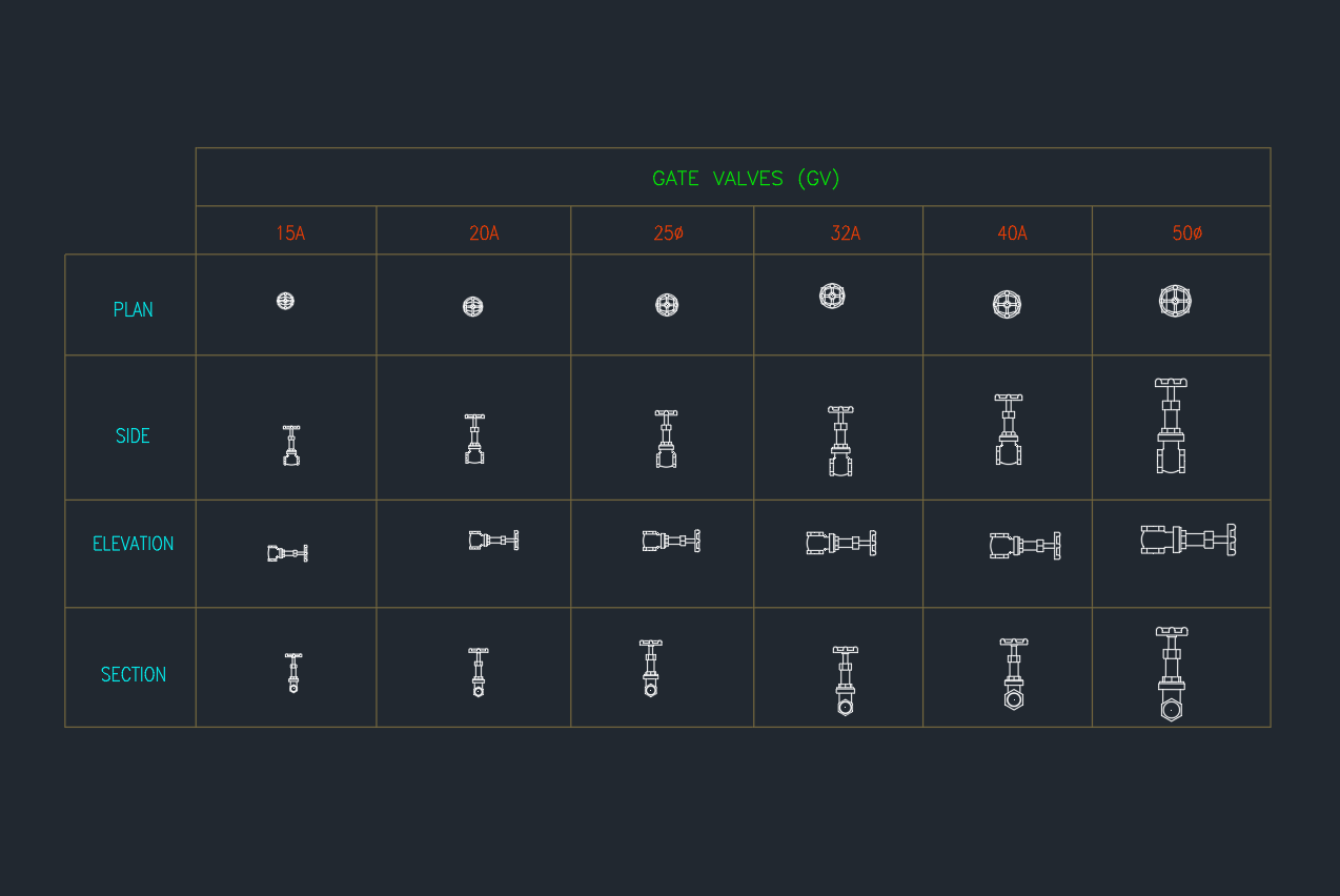 Gate Valve DWG Download: AutoCAD Drawing for Industrial Use