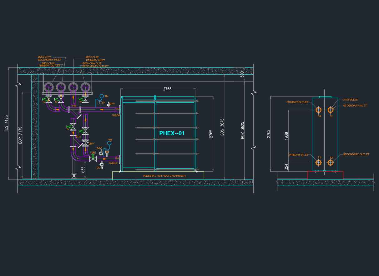 Heat Exchanger AutoCAD Drawing Professional Equipment Design