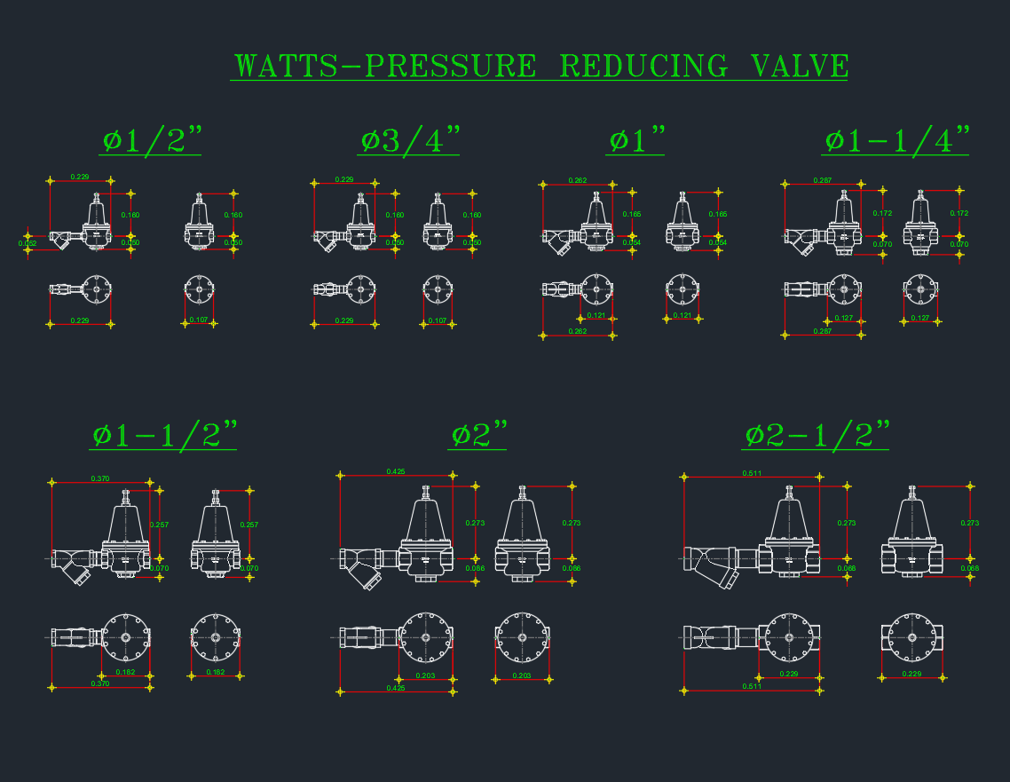 Pressure Reducing Valve AutoCAD Drawing | Download CAD File