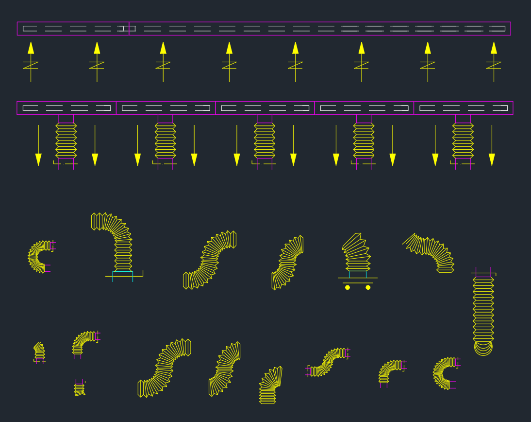 Flexible Duct CAD Blocks | Free DWG Download for HVAC Design
