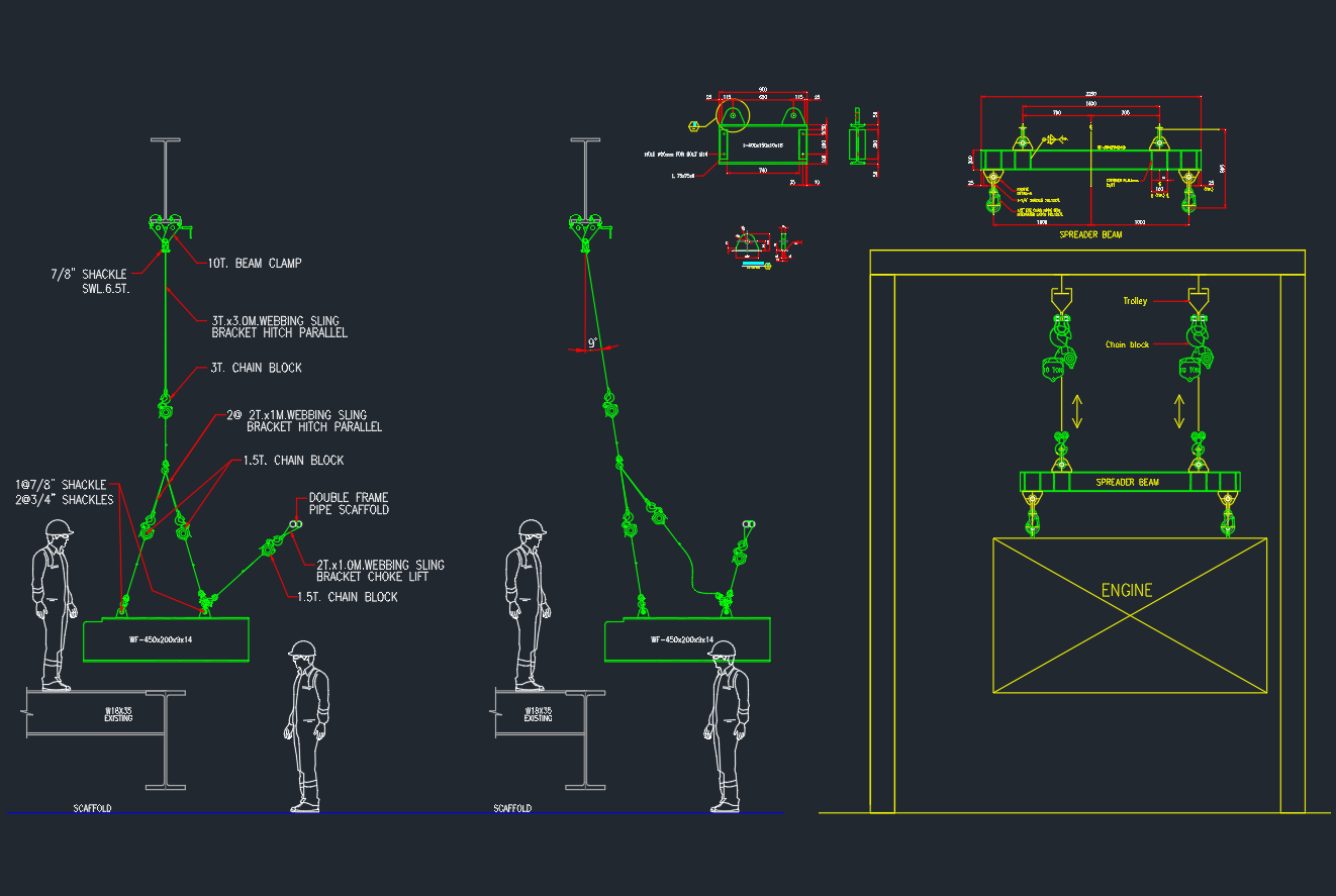 Lifting Equipment Drawing | Chain Block Download